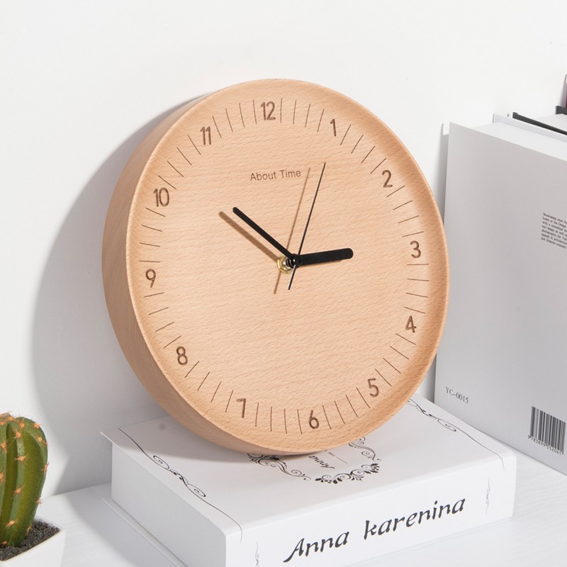 Lifestyle Of Japanese - Japanese-style Log Color Wall Clock Italian