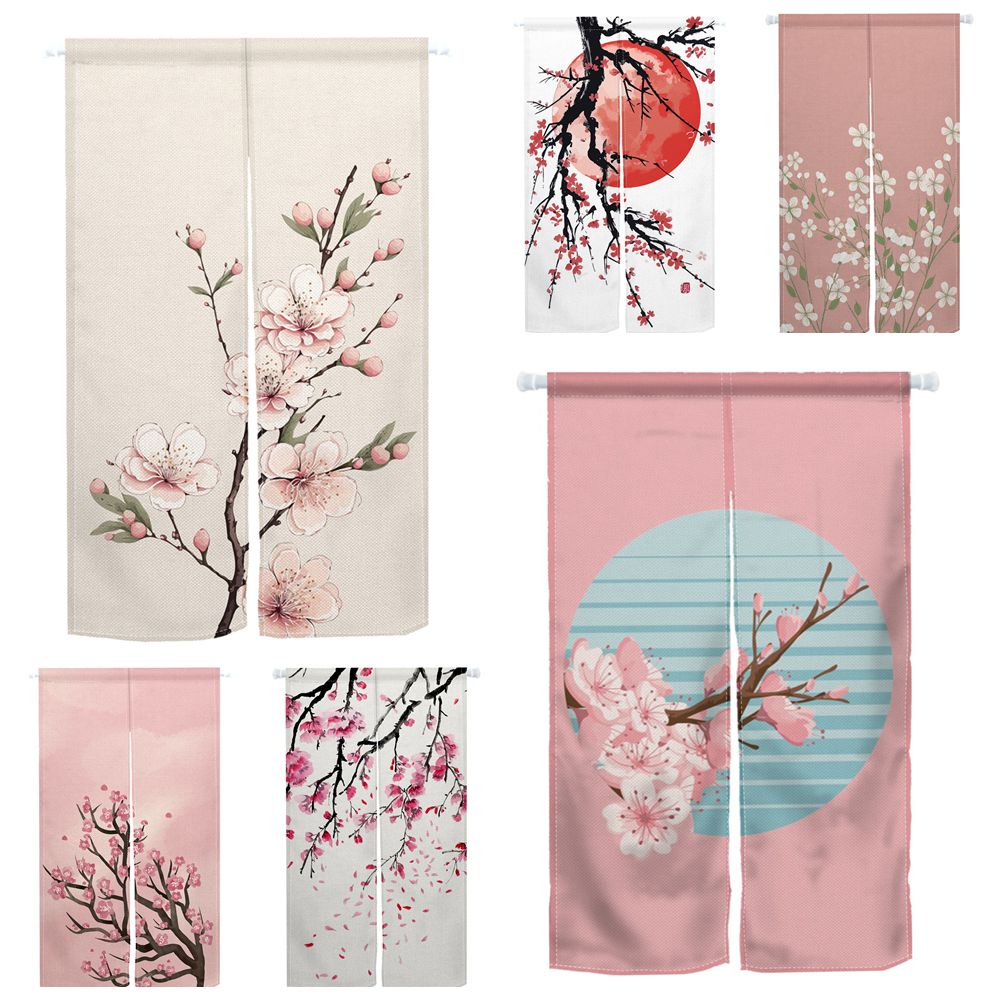 Cherry Blossom Door Curtain Ja - Noren Curtain Doorway บทวิจารณ์และราคา