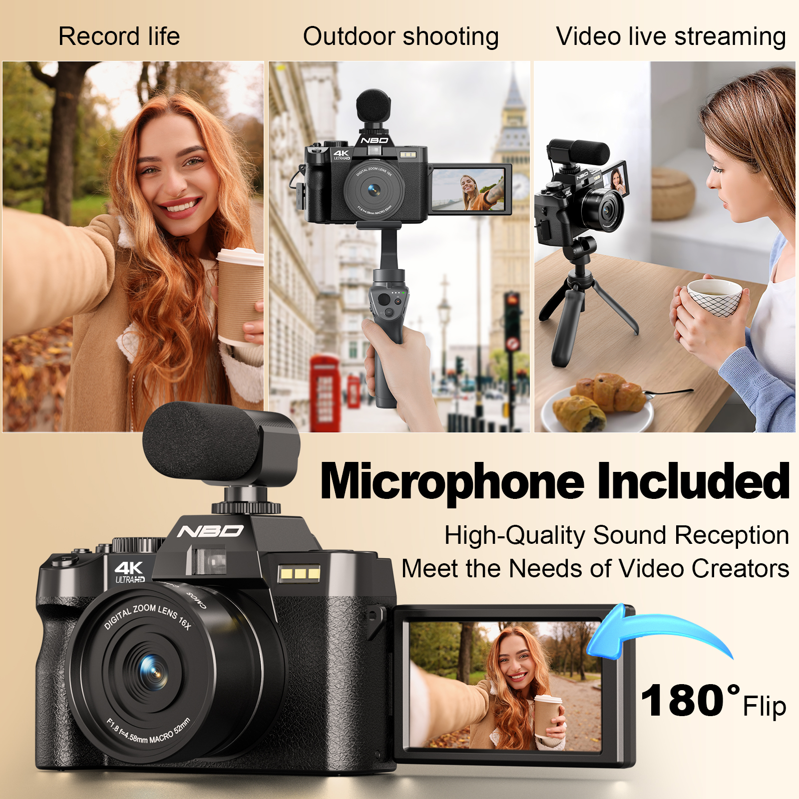 NBD S100F 48MP&4K Digital Came - Japanese Lifestyle Images บทวิจารณ์และราคา