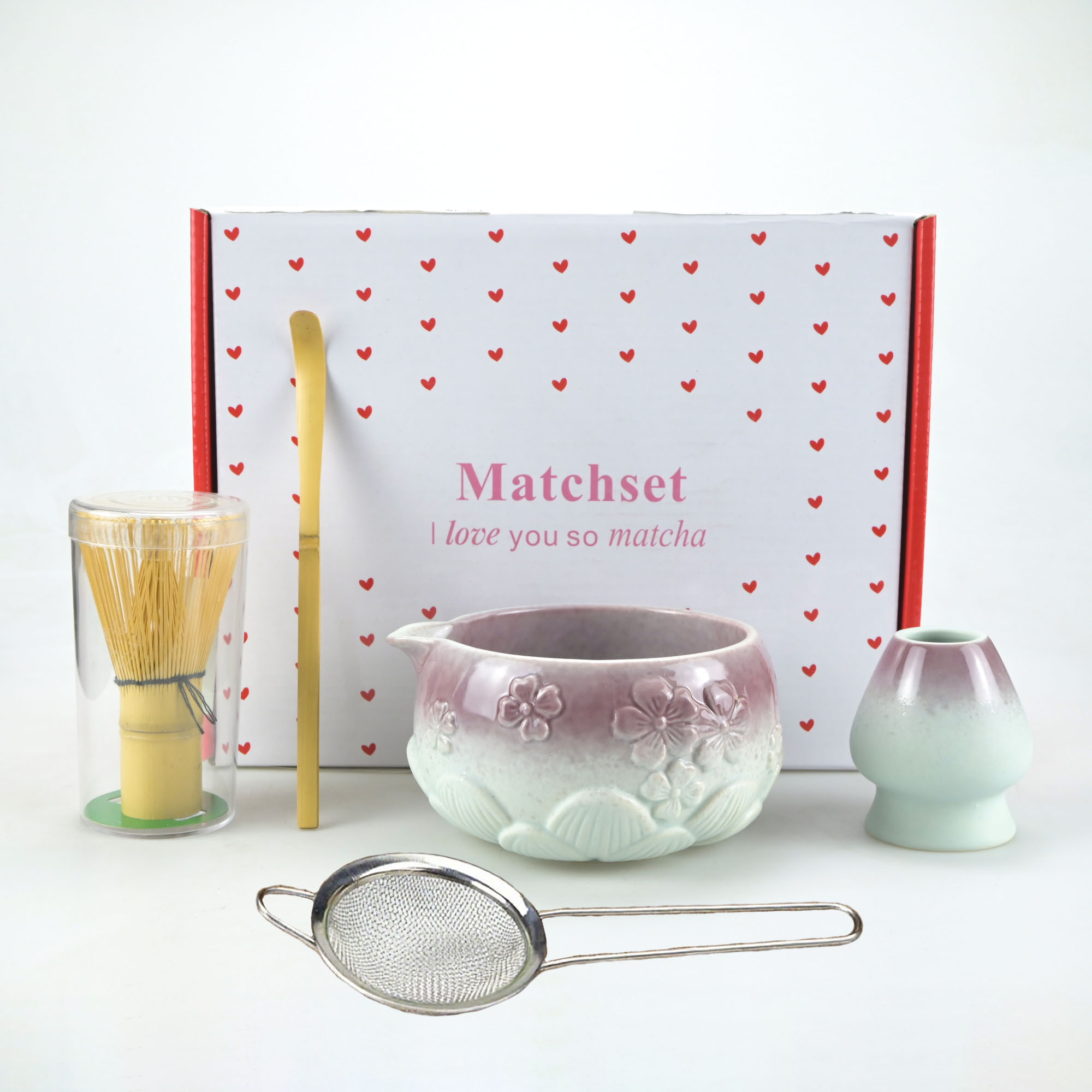 5pcs/set of Floral Matcha Tool - Matcha Bowl Chawan บทวิจารณ์และราคา
