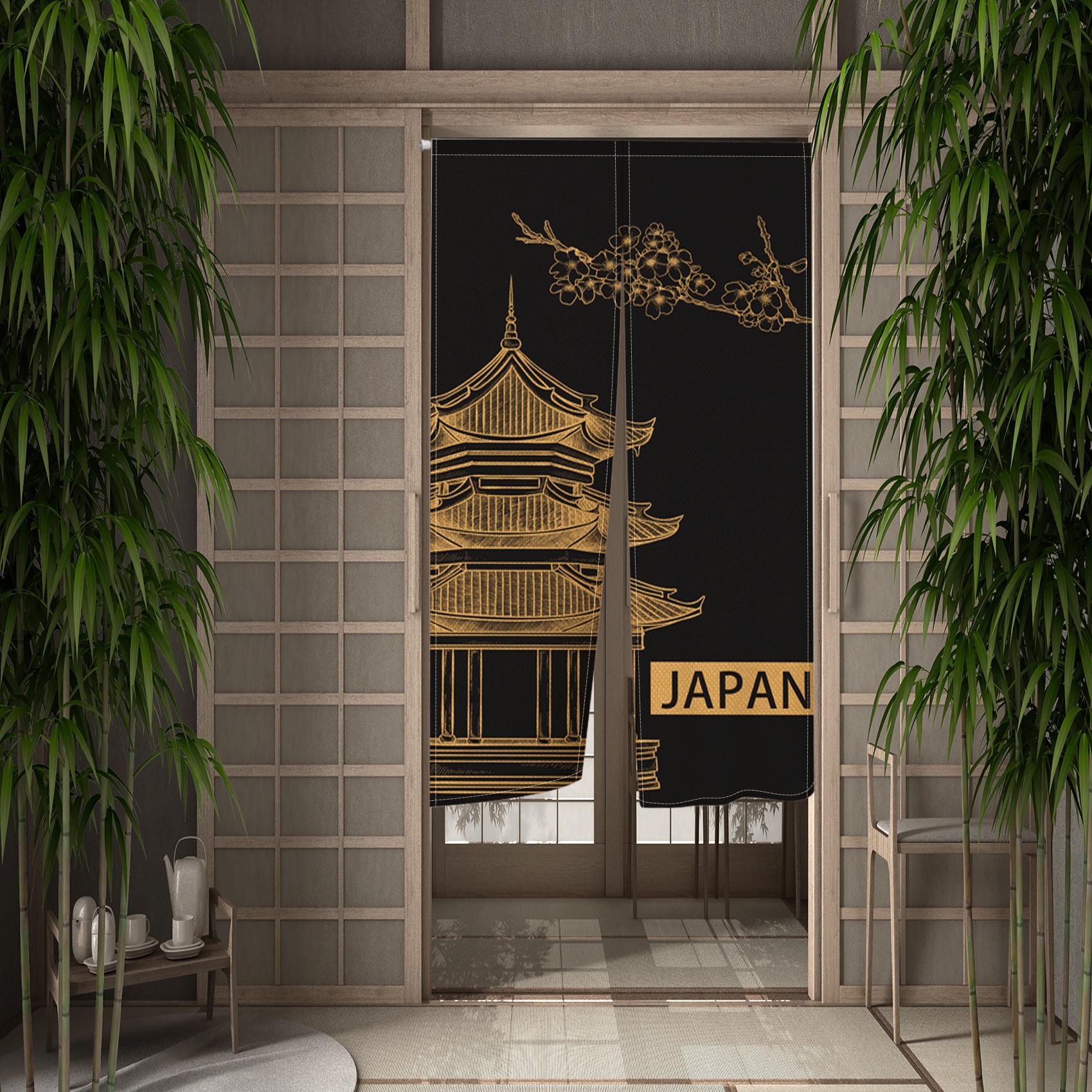 Japanese Luxury Door Curtains  - Noren Curtain Doorway บทวิจารณ์และราคา