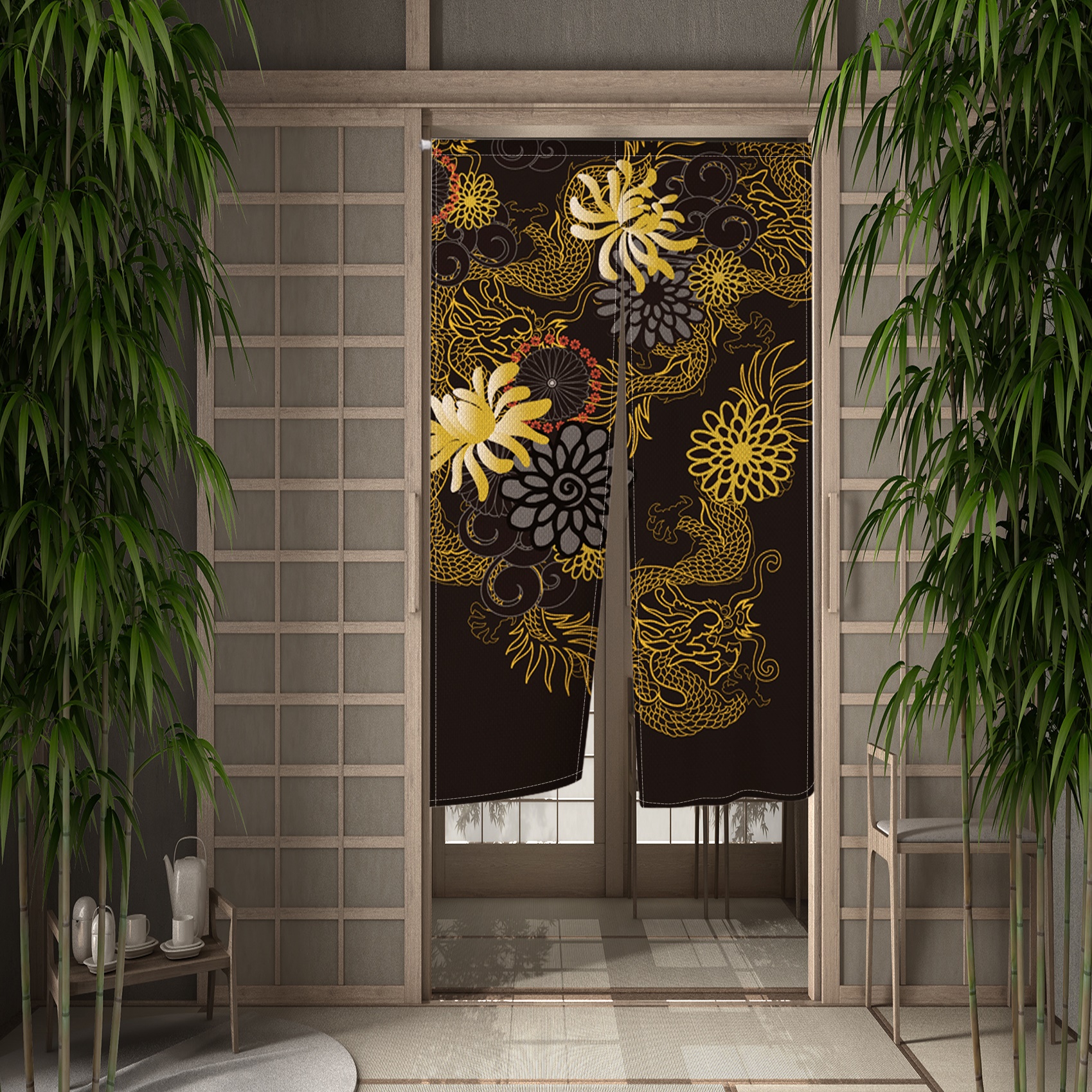 Japanese Luxury Door Curtains  - Noren Curtain Doorway บทวิจารณ์และราคา
