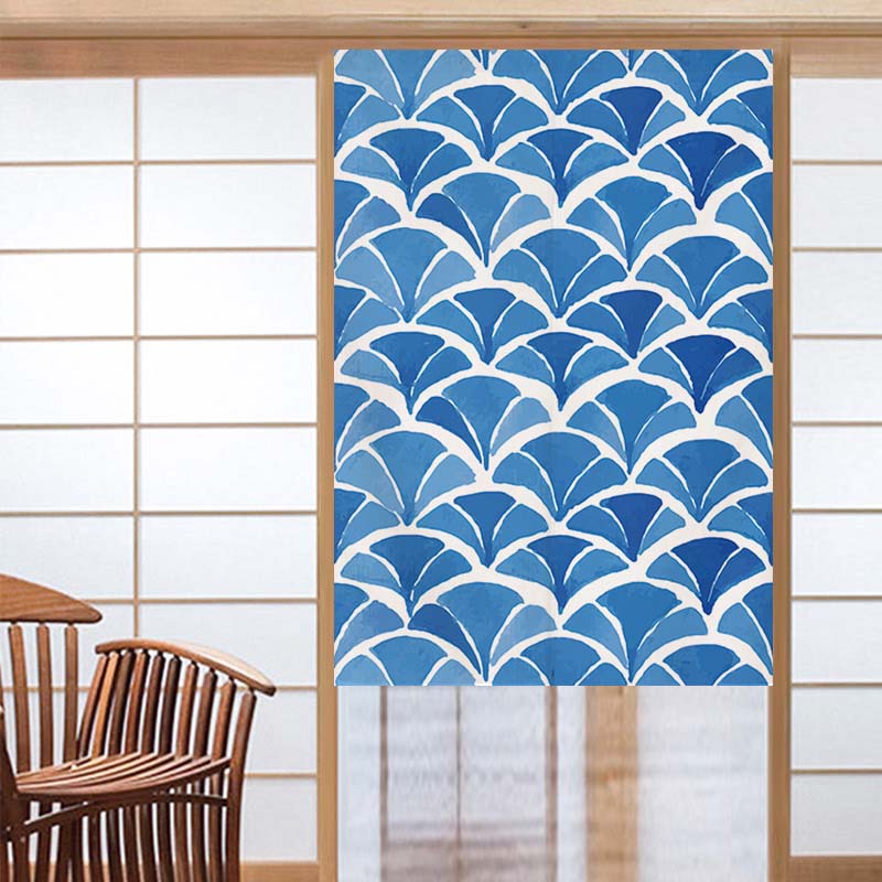 Waves Texture Japanese Noren D - Noren Curtain Doorway บทวิจารณ์และราคา