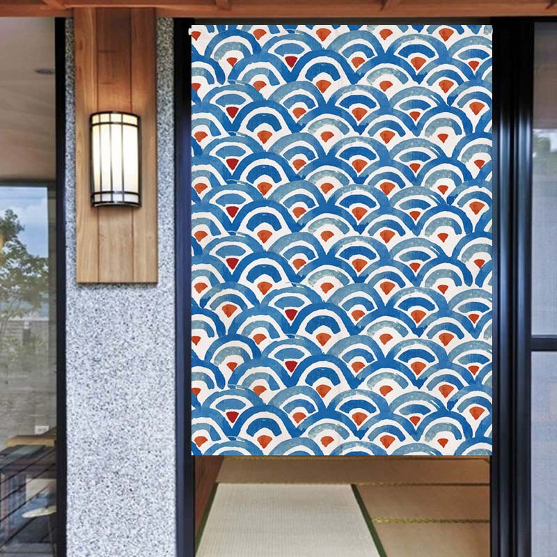 Waves Texture Japanese Noren D - Noren Curtain Doorway บทวิจารณ์และราคา