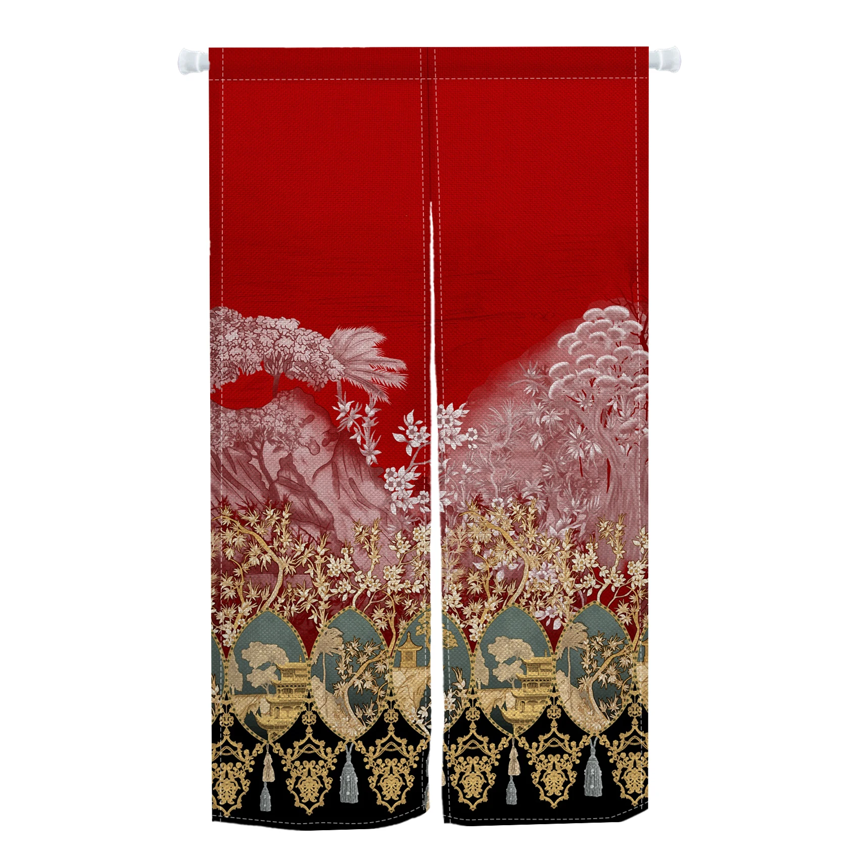 Chinese Red Auspiciousness Moi - Noren Curtain Doorway บทวิจารณ์และราคา