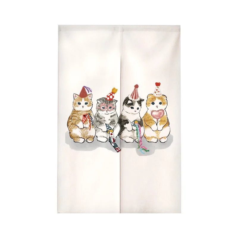 Funny Cat Japanese Door Curtai - Noren Curtain Doorway บทวิจารณ์และราคา