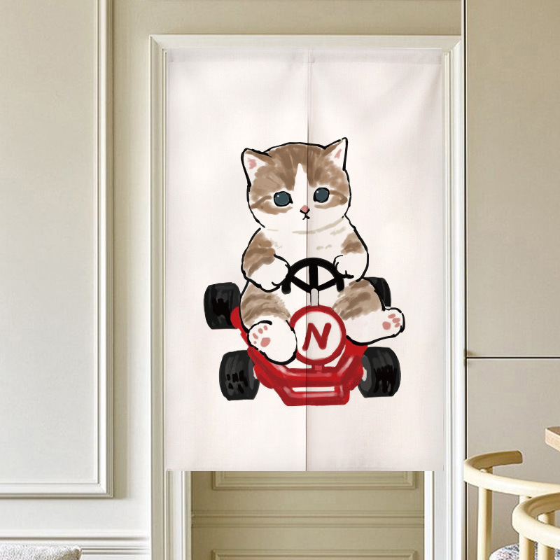 Cartoon animal Cat changing ro - Noren Curtain Doorway บทวิจารณ์และราคา