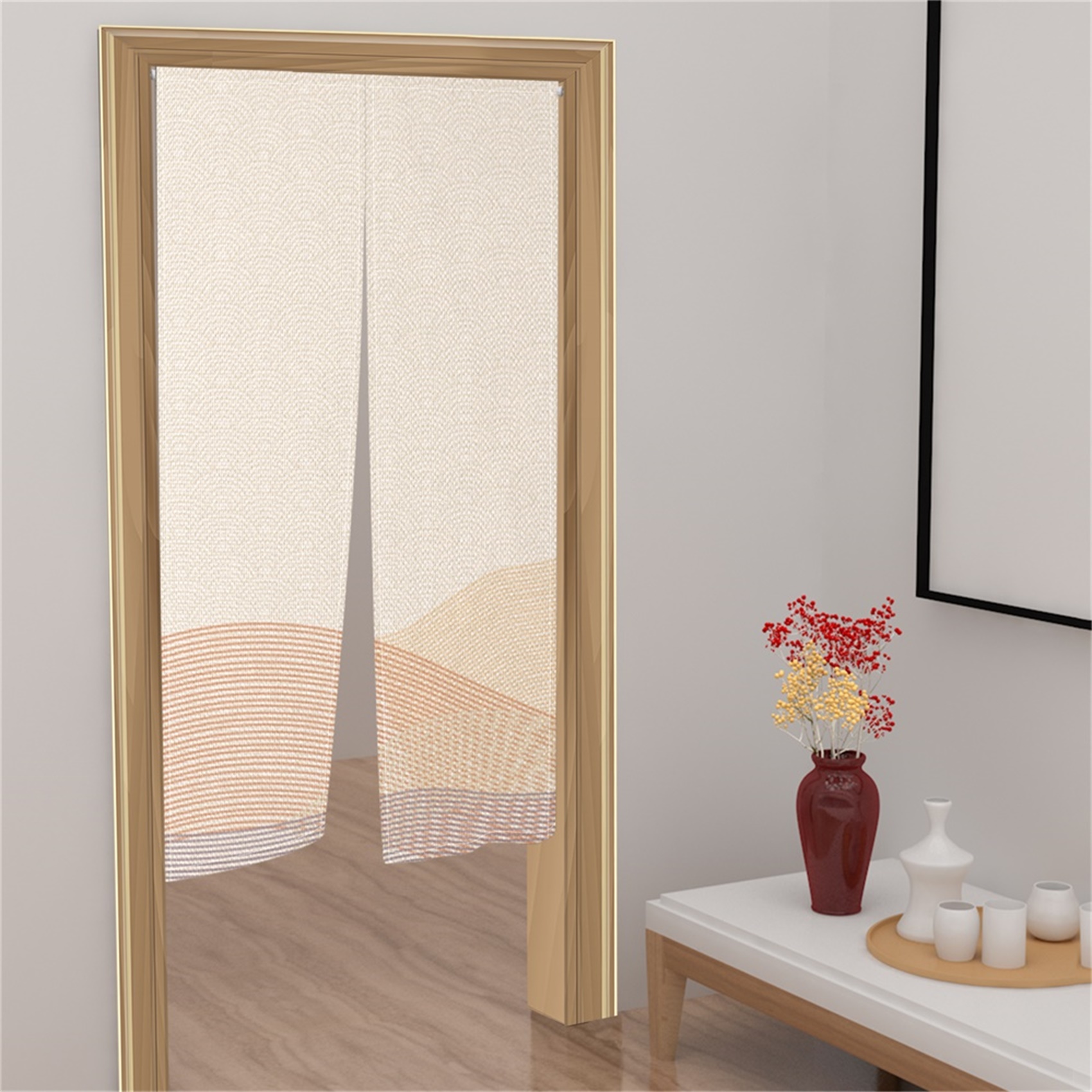 Beige Noren Split Japanese Doo - Noren Curtain Doorway บทวิจารณ์และราคา