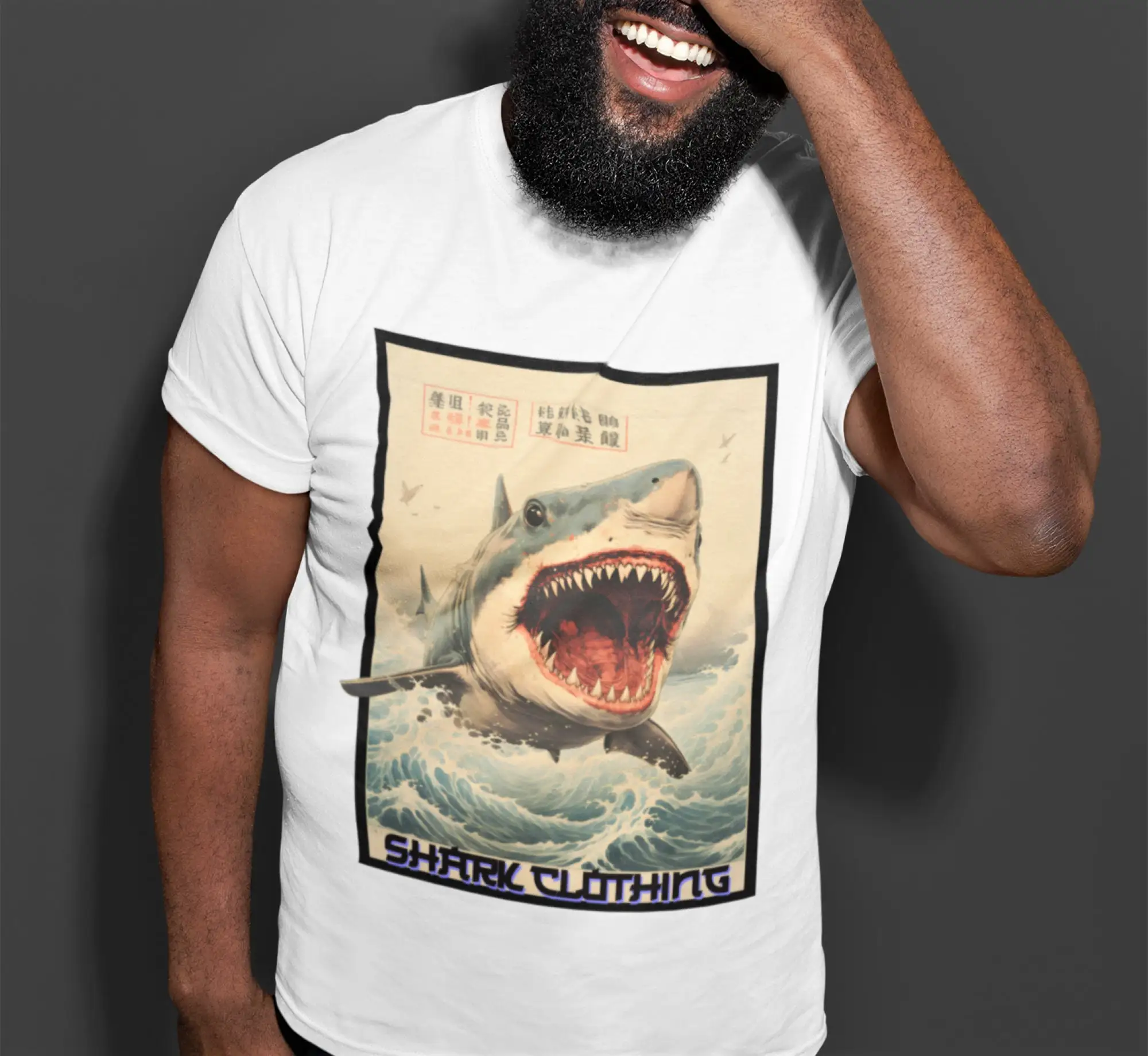 Japanese shark T Shirt Heavy C - Lifestyle Of Japanese บทวิจารณ์และราคา