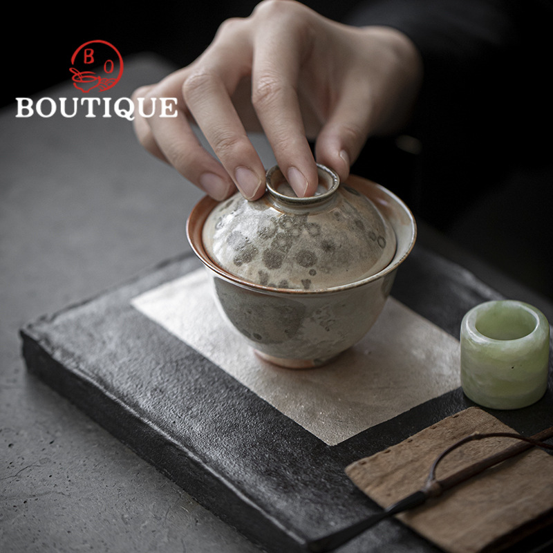 Retro Firewood Change Kiln Ink - Matcha Bowl Chawan บทวิจารณ์และราคา