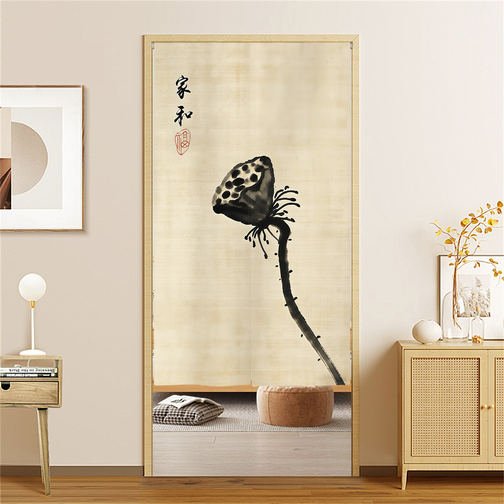 Japanese Bamboo Lotus Noren Do - Noren Curtain Doorway บทวิจารณ์และราคา