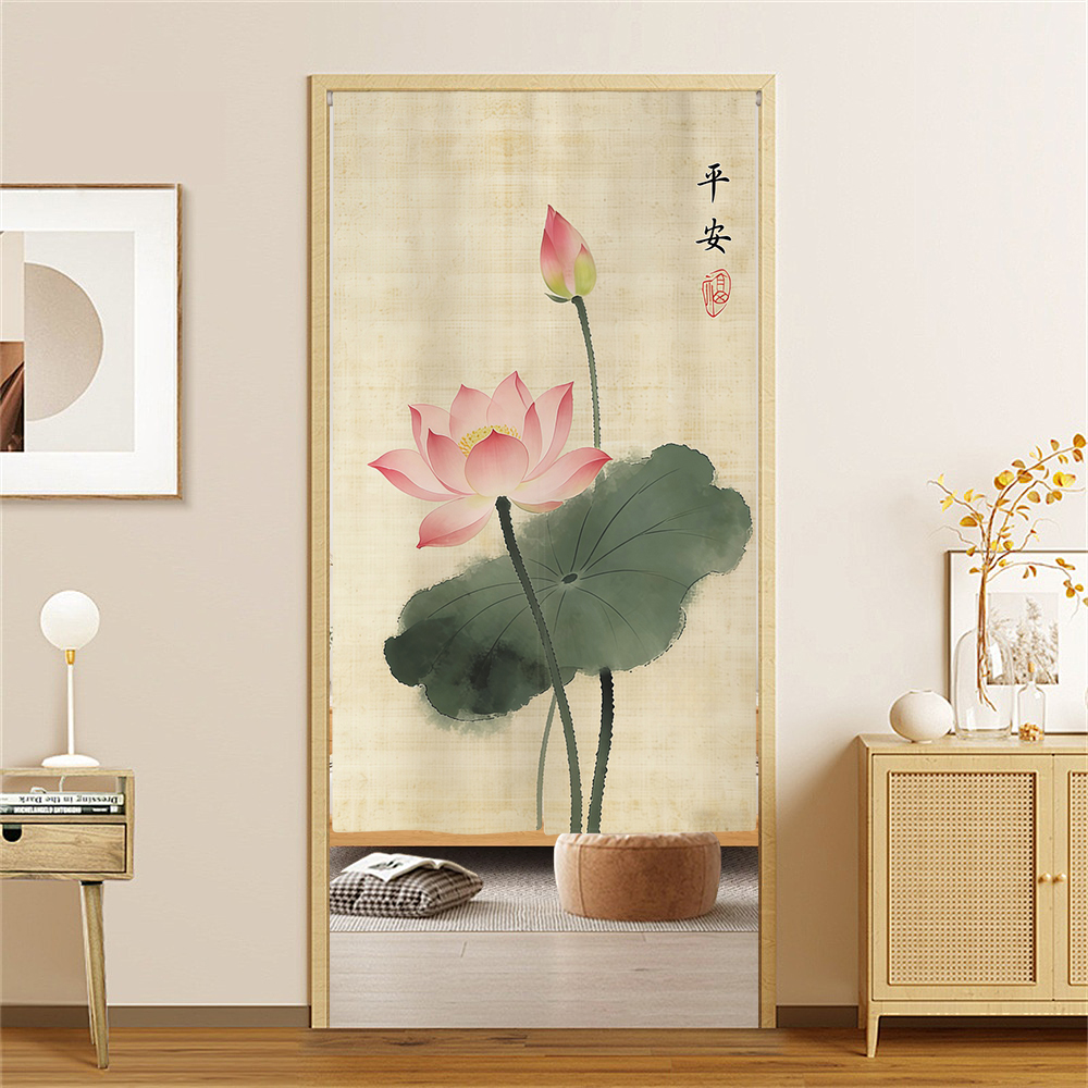 Japanese Bamboo Lotus Noren Do - Noren Curtain Doorway บทวิจารณ์และราคา