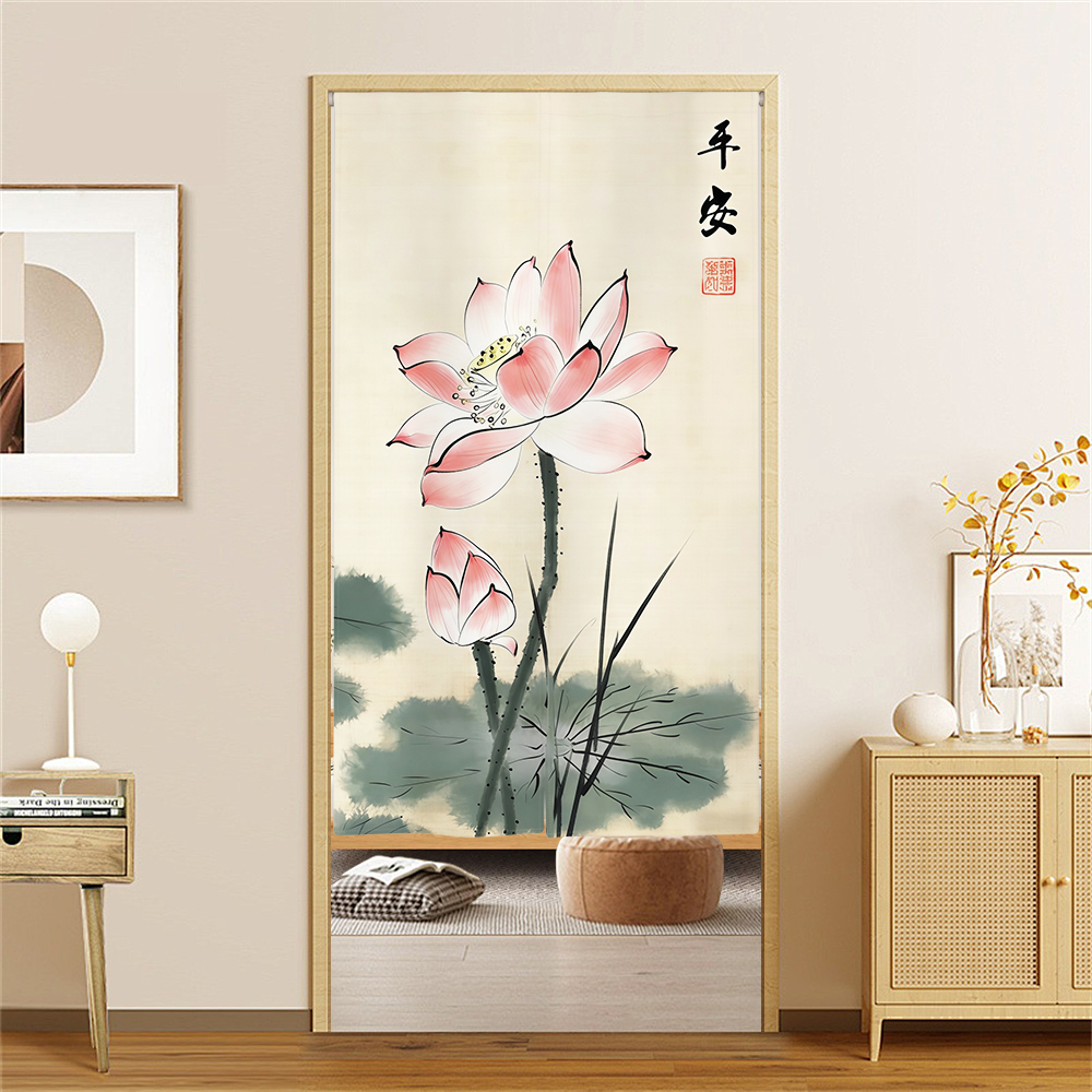 Japanese Bamboo Lotus Noren Do - Noren Curtain Doorway บทวิจารณ์และราคา