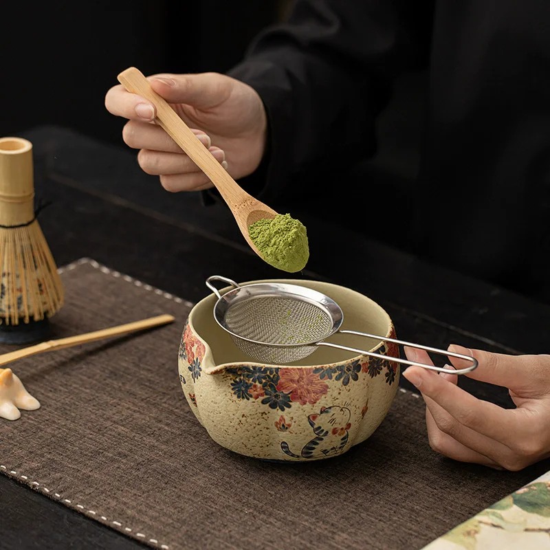 8PCS Japanese Flint red Matcha - Matcha Bowl Chawan บทวิจารณ์และราคา
