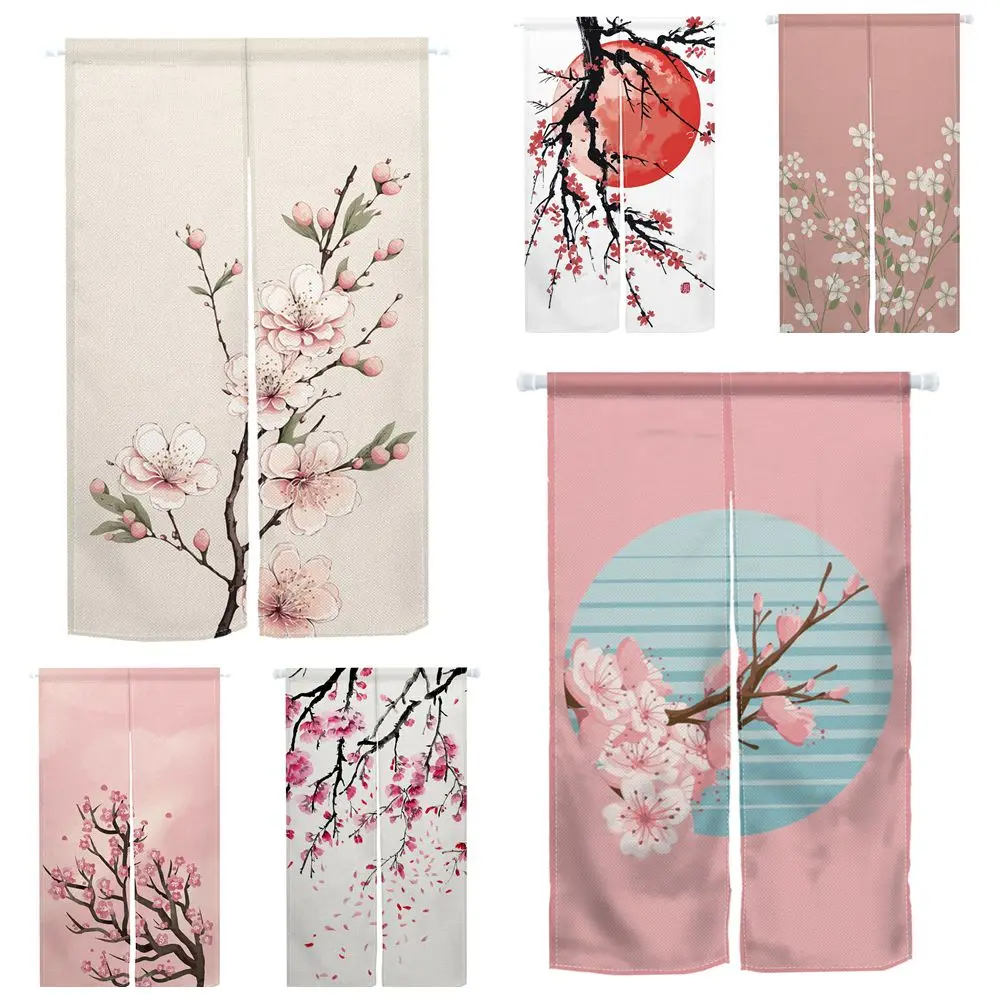 Cherry Blossom Door Curtain Ja - Noren Curtain Doorway บทวิจารณ์และราคา