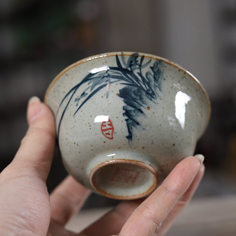 Handpainted Chinese Sancai Gai - Matcha Bowl Chawan บทวิจารณ์และราคา