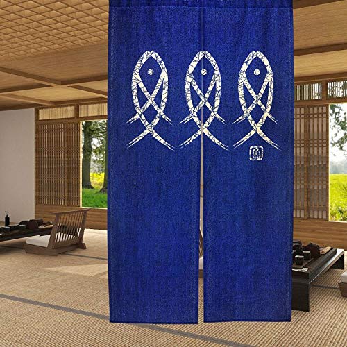 Ancient Character Fish Japanes - Noren Curtain Doorway บทวิจารณ์และราคา
