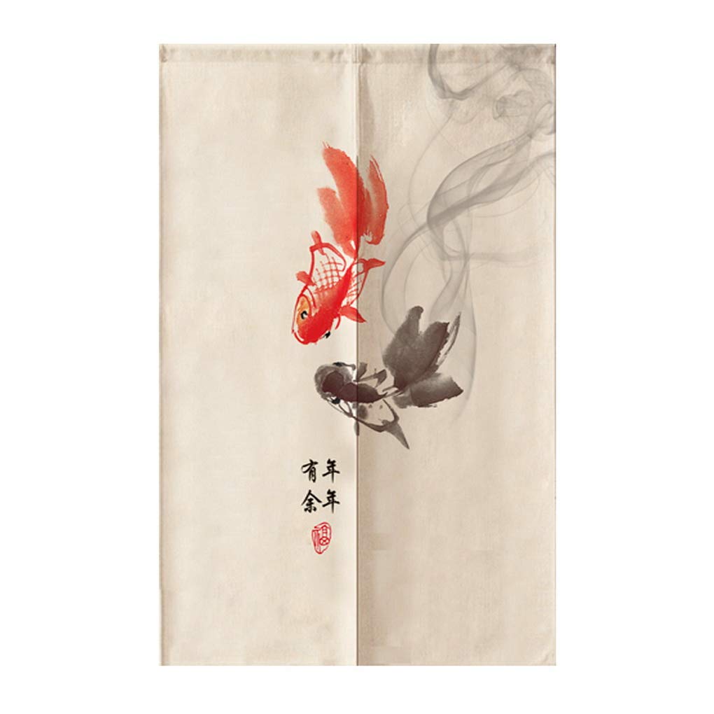 Ancient Character Fish Japanes - Noren Curtain Doorway บทวิจารณ์และราคา