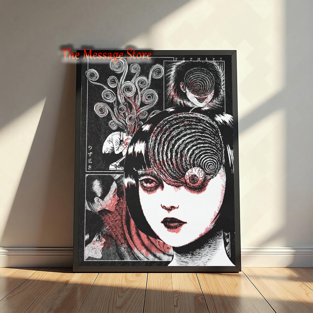 Junji Ito Uzumaki Poster Japan - Japanese Women Lifestyle บทวิจารณ์และราคา