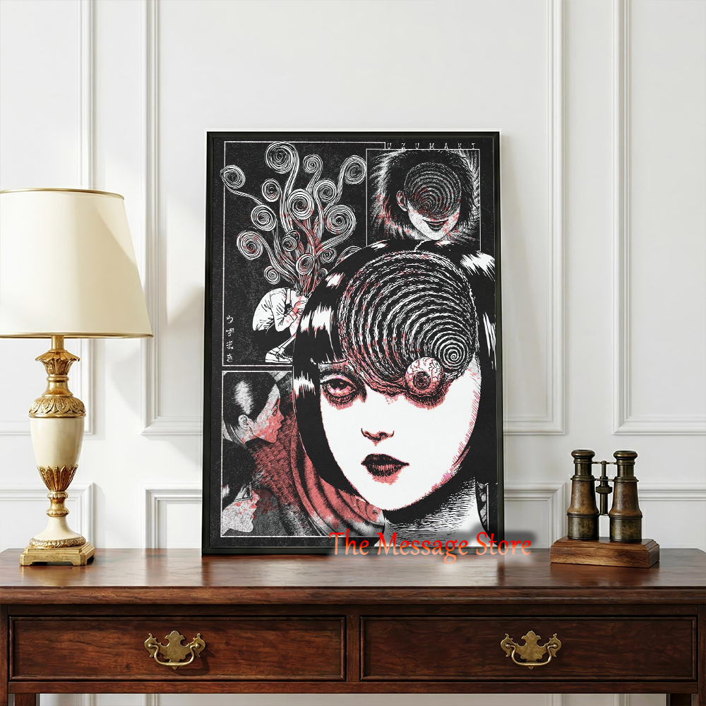 Junji Ito Uzumaki Poster Japan - Japanese Women Lifestyle บทวิจารณ์และราคา