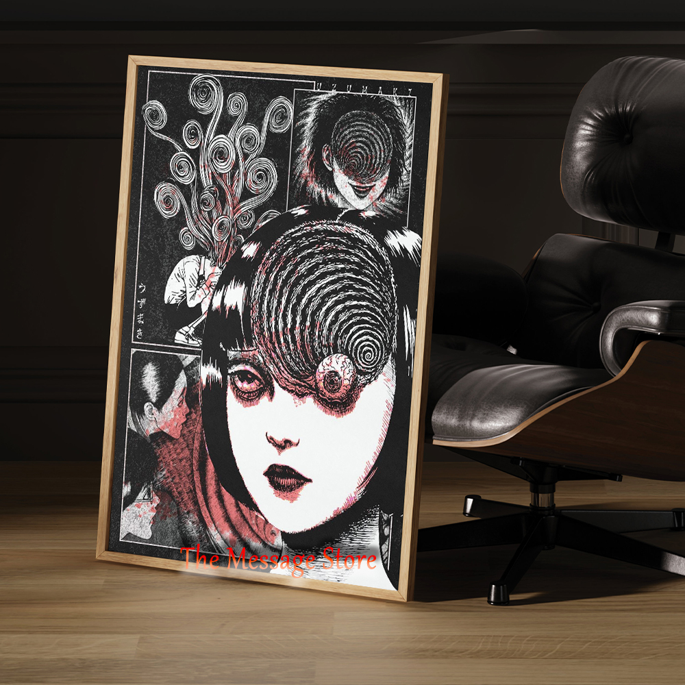 Junji Ito Uzumaki Poster Japan - Japanese Women Lifestyle บทวิจารณ์และราคา